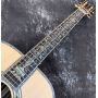 D Style 41 Inch Solid Spruce Deluxe Abalone Inlay Acoustic Electric Guitar with Preamp 301