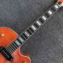 G Orange Electric Jazz guitar,Gold Bigsby bridge,Factory Hollow Body Electric Guitar