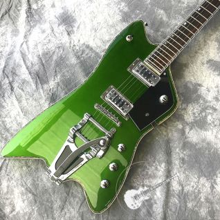 Custom New Guitar Alternative Guitar Jazz Guitar Metallic Green Body White Hardware Customizable