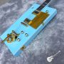 2023 New Electric Guitar in Blue Generous Shape Gold Hardware Customizable All Colors Logo Customized