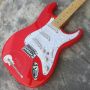 New Electric Guitar, High Quality Red Guitar, White Hardware, Customizable