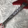 Custom Electric Guitar Wine Red Rosewood Top Covered Black Hardware Can be Customized Logo
