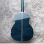 Real Abalone Inlays Ebony Fingerboard Om Style Solid Spruce Burst Maple Acoustic Guitar
