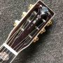 Custom OM Body Solid Europe Spruce Top Ebony Fingerboard Rosewood Back Side Abalone Binding Classic Acoustic Guitar