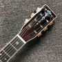 Custom Real Abalone Solid Cedar Top Ebony Fingerboard Rosewood Back Side Electric Acoustic Guitar