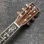 Custom Deluxe Real Abalone Binding Ebony Fingerboard Rosewood Back Side Solid Spruce Wood Acoustic Guitar