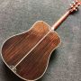 Custom Deluxe Real Abalone Binding Ebony Fingerboard Rosewood Back Side Solid Spruce Wood Acoustic Guitar