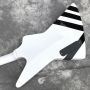Custom Shop Electric Guitar With White Black Stripes Accept Logo Shape be Customized
