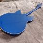 Semi F Hole Rosewood Fingerboard 360 Rick Style Electric Guitar in Blue Paint Color