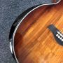 Custom KOA Wood Cutaway 6 Strings Acoustic Electric Guitar with Armrest Rosewood Fingerboard KOA Wood Back Side