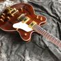 Semi Hollow Body Jazz Electric Guitar with Gold Color Hardware Rosewood Fingerboard
