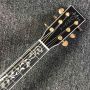 Custom 41 Inch D Model KOA Wooden Acoustic Guitar with Ebony Fingerboard Real Abalone Shell Binding