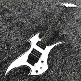 2023 New High Quality Floyd-Rose Irregular Shape Electric Guitar in White With Rosewood Fingerboard