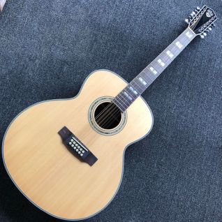 Custom 43 Inch Solid F50 Vintage Style Guitar Natural Wood Guild Acoustic Electric Guitar