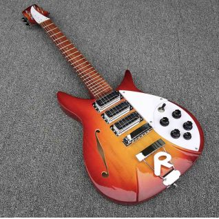 Cherry Red Body With F Hole Ricken 325 Electric Guitar Backer 34 Inches