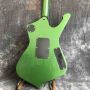 Custom Irregular Shape Electric Guitar with Pentagram Shell Mosaic Fingerboard in Green Color