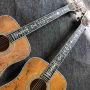 2020 New Custom 41 Inch 45D Model 6 Strings ROTTEN Wood Acoustic Guitar with Ebony Fingerboard Real Abalone Shell Binding
