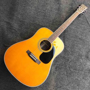 Custom Solid Spruce Top 41 Inch D Type 35s Series Acoustic Electric Guitar in Yellow Painting