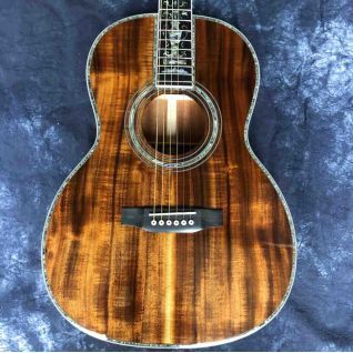 Custom 39 Inch 000 Style KOA Wood Abalone Ebony Acoustic Guitar 