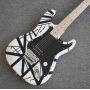 Custom Black and White Striped Series EVH Electric Guitar Maple Fingerboard Locking Tremol Wolfgang Eddie VH Style Guitar