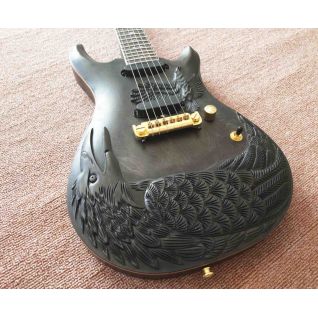 Custom Electric Hand-Carved Birds Crow Eagle Electric Guitar