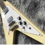 Custom Grand V Shaped Electric Guitar in Cream White