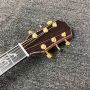 Custom Full Solid KOA Wood Abalone Binding Ebony Fingerboard 40 Inch Cocobolo Back and Sides Acoustic Guitar