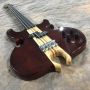 Custom 4 Strings Neck Through Body Cut-out Bottom Electric Bass Guitar