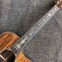Custom PS14 All Solid KOA Wood Real Abalone Binding Ebony Fingerboard Acoustic Guitar Solid Rosewood Back Side Cutaway KOA Guitar