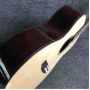 Custom AAAA All Solid Spruce Wood OM Style Body Ebony Fingerboard Fishbone Binding Acoustic Guitar