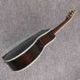 Custom Solid Spruce Wood OM Body Ebony Fingerboard Abalone Binding Acoustic Guitar in Sunburst
