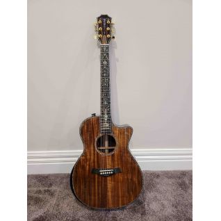 Custom Solid KOA Wood Ebony Fingerboard Abalone Binding SOLID Back Side BB Band EQ Electronic Pickup Acoustic Guitar