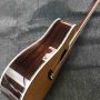 Custom Solid Spruce Wood D Body Yellow Painting Preamp Acoustic Guitar