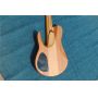 Custom Natural Wood Burl One Piece Neck Through 5 Strings Electric Bass Guitar