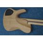 Custom Natural Wood Burl 3 Piece Neck 5 Strings Electric Bass Guitar Maple Neck Through Ash Body 