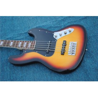 Custom Jazz 5 Strings Electric Bass Guitar with Rosewood Fingerboard Black Pickguard