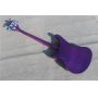 Custom 4 Strings Ricken Flamed Maple Top Electric Bass Guitar Hardware&Pickups in Purple Color