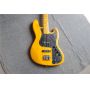 Custom Maple Fingerboard 4 Strings Electric Bass with Light Yellow Paint 