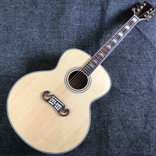 Custom 43 Inch Jumbo J200 Acoustic Guitar Flamed Maple Neck and Back Side Accept Any Shape Customization