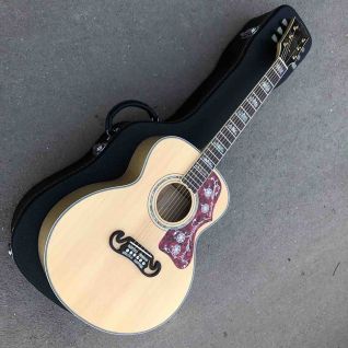 Custom 43 Inch Jumbo AAAAA ALL SOLID WOOD J200 Acoustic Guitar