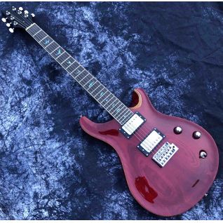 Custom Flamed Neck Mahogany Body Electric Guitar in Cherry Red