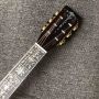 Custom Real Abalone Solid KOA Wood Top 39 Inches OOO Body Acoustic Guitar