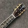 All Solid Wood One Pcs Mahogany Wood Neck 39 Inch Ebony Fingerboard Real Abalone OO-Style Acoustic Electric Guitar