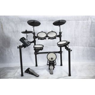 Custom Grand Electric Drum Set with Mesh Heads 8 Piece Electronic Drum Kit, All Dual-Zone Pads and Cymbals with Choke, 346 Sounds, 50 Kits, Solid