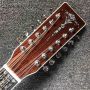 Custom 12 Strings Solid KOA Wood Top Round Body Ebony Fingerboard Classic Acoustic Guitar