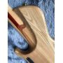 Custom Neck Throu Body Flamed Maple Top Ash Body 6 Strings Electric Bass Guitar with 940mm Scale Lengthen Ebony Fingerboard