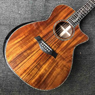 Custom 6 Strings PS14KS Koa Wood Top Sandalwood Back Side Acoustic Guitar 