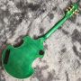 2021 New Grand Special Irregular Body Shape Semi-Hollow Flamed Maple Top Electric Guitar in Green