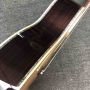 Custom AAAAA All Solid OM Style Body Acoustic Guitar Ebony Fingerboard Wood Binding Customized LOGO