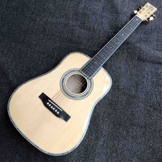 Custom 36 Inch AAAAA All Solid Wood Spruce 41 Maple Binding Back Side Acoustic Guitar